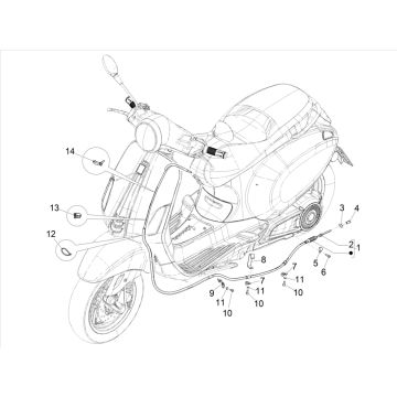 Câble de frein Vespa Elettrica 25/KMH SCH E5 2021 (EMEA)