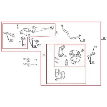 Étrier de frein Rover Riva II bleu foncé