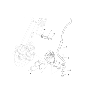 Étrier de frein Vespa Primavera 4 temps 3 soupapes (injection euro4 iget)