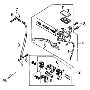 Train avant Kpl Sym Orbit II (WH8018P) blanc