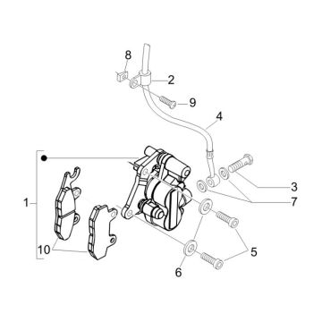 Frein Piaggio Fly 2 temps