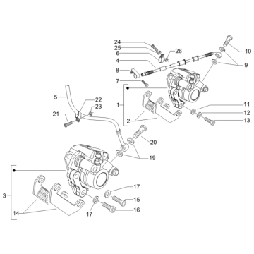 Conduites de frein - Selle de frein Gilera Runner 50 SP 2010-2017