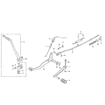 Pédale de frein Honda MTX-SH