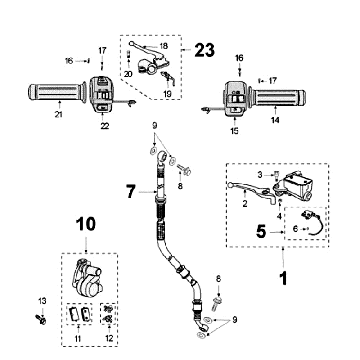 Système de freinage - Disque de frein D160 Peugeot V-clic blanc