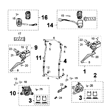 Système de freinage Peugeot Jet Force LC Injection Blue