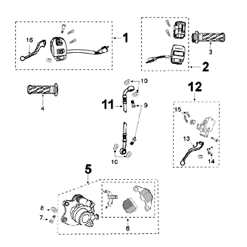 Système de freinage Peugeot Kisbee noir