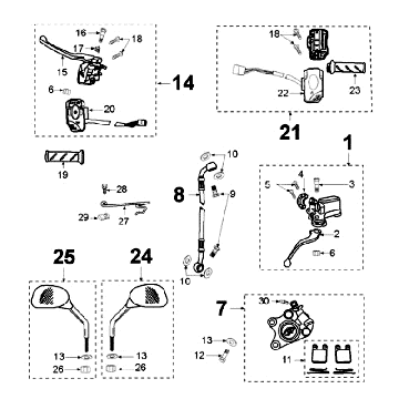 Système de freinage AJP Peugeot Ludix 14 noir