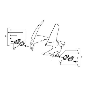 Clignotant avant Gilera Runner 98-2005 2 temps
