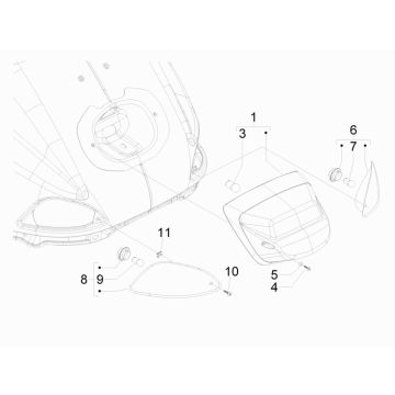 Clignotant - Feu arrière Vespa Lx 25 km 4 temps 2 soupapes