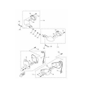 Clignotants Yamaha Aerox 50 2T LC 2013