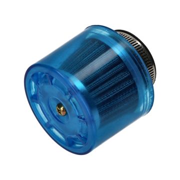 Filtre à air/powerfilter ouvert universel raccord 35mm carburateur type K&N transparant couvercle bleu