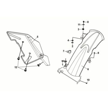 RR. Mudguard Sym Symphony ST 125i LC E5