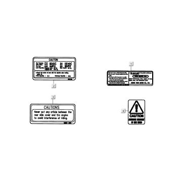 autocollants de sécurité Kymco Dink LC 2 temps argent