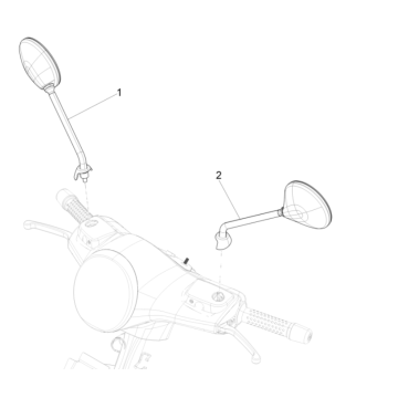 Rétroviseurs Vespa GTS 300 Super HPE 4V IE ABS Euro 5 2020-2022