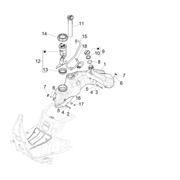 Réservoir d'essence - Flotteur de réservoir - Station de remplissage Vespa GTS 300 Super HPE 4V IE ABS Euro 5 2020-2022