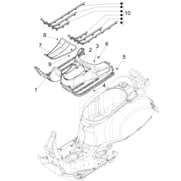 Marchepied - MarchepiedVespa GTS 300 Super HPE 4V IE ABS Euro 5 2020-2022