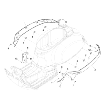 Pare-brise moto - spoiler Vespa GTS 300 Super HPE 4V IE ABS Euro 5 2020-2022