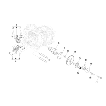Arbre à cames - Pignon d'arbre à cames - Bottes à gobelet Vespa GTS 300 Super HPE 4V IE ABS Euro 5 2020-2022