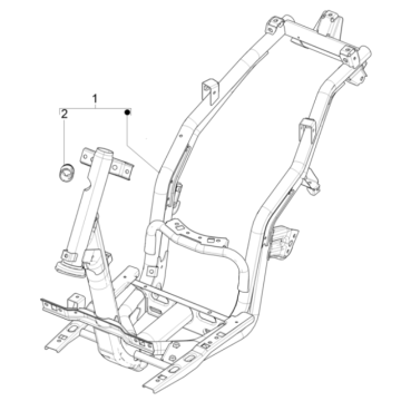 Cadre Euro 4 2 temps Piaggio Typhoon 50 2018-2020
