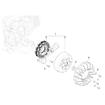 Allumage - Stator - Volant Piaggio Typhoon 50 2T AC Euro 4 2018-2020