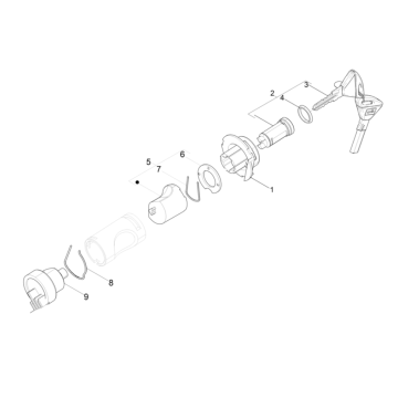Contacteur à clé (neiman) Piaggio Typhoon 50 2T AC Euro 4 2018-2020