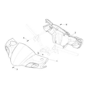 Caches de guidon Piaggio Typhoon 50 2T AC Euro 4 2018-2020