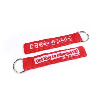 Porte-clés Clé du bonheur rouge