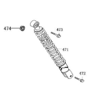 Amortisseur China Joy anthracite mat