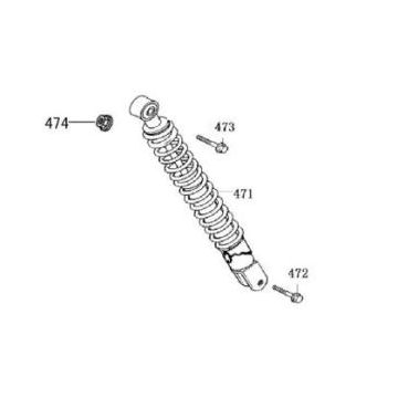 Amortisseur China Retro Extra noir mat