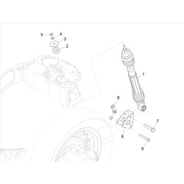Amortisseur Vespa Elettrica 25/KMH SCH E5 2021 (EMEA)