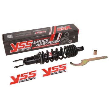Amortisseur arrière YSS Pro-X/290 mm/avec TÜV/ABE- 491/K2/Gulliver/Rally/Scarabeo 50 1993-2000/100 2013/Top Boy/Grand Dink/Bet and Win/SV/SR 1994-1997 / Pourquoi/Flipper 1999-2004 ressort noir