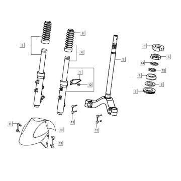 Amortisseurs avant Kymco Grand Dink 250cc