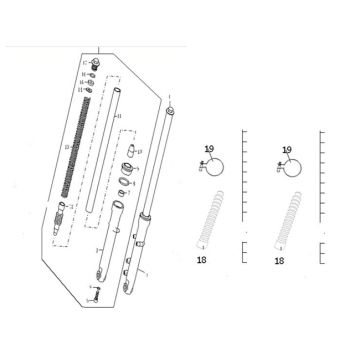Amortisseur avant Agm Caferacer