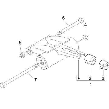 Sous-châssis Piaggio Fly 2 temps