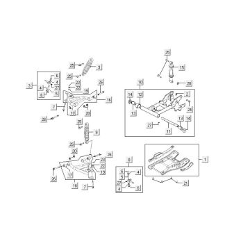 Pièces de cadre Kymco MXU 150