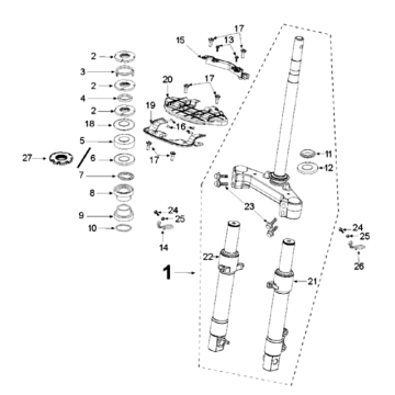 Fourches et volant Django 50 4T Evasion