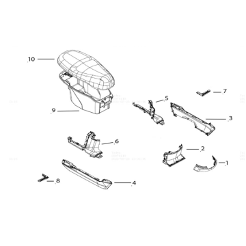 Boite de siège Yadea E8S