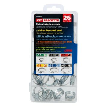 Assortiment de colliers de serrage 26 pièces
