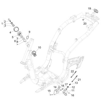 Contacteur à clé (neiman) Piaggio Liberty 125 IGET 3V ABS Euro 5