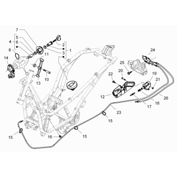 Contacteur à clé (neiman) Piaggio Beverly 125 RST 4V Euro 3 2010-2015
