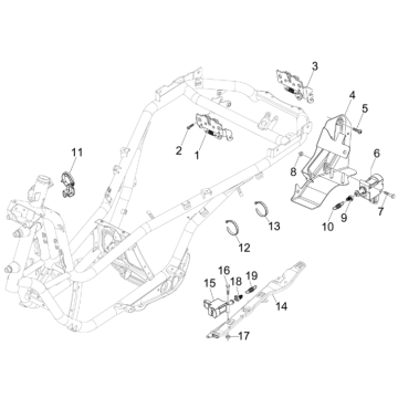 Contacteur à clé (neiman) Piaggio MP3 300 LT Sport 2009-2014