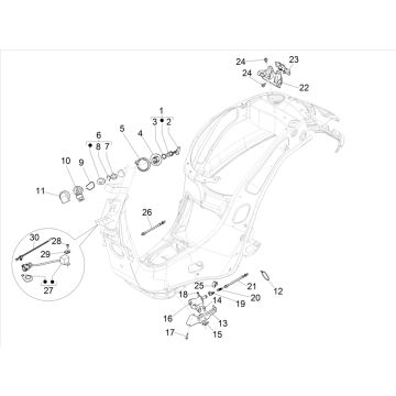Contacteur à clé (neiman) Vespa Sprint 125 3V ie ABS Euro 5 2021