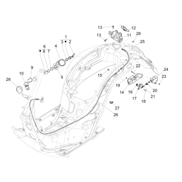 Serrures Vespa GTS 300 ie 2008-2016 (avec et sans ABS)