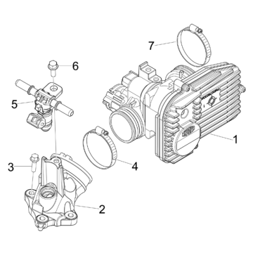 Soupape d'accélérateur - Injecteur - Piaggio Beverly 125 RST 4T 4V IE E3 2010-2015 (EMEA)