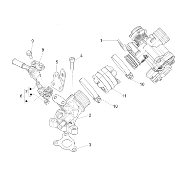 Corps d'accélérateur - Injecteur Piaggio Liberty 50 4 temps
