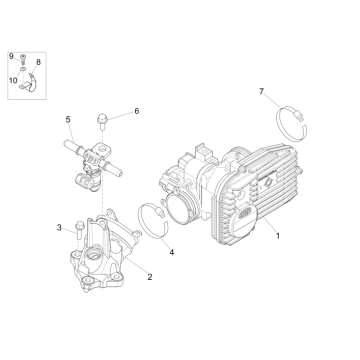 Corps de papillon - Injecteur - Collecteur d’admission Vespa GTS 300 ie 2008-2016 (avec et sans ABS)