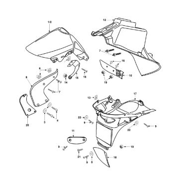 Garde boue Peugeot Speedfight 2 LC E2 2 temps