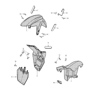 Garde-boue Peugeot Speedfight 3 LC 2 temps