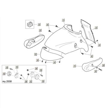 Garde-boue Aprilia Habana 2t (moteur Aprilia) 1999 - 2004