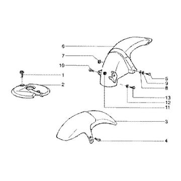 Garde-boue Gilera Runner 180cc FXR 2 temps